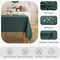 Linen Tablecloth Waterproof Spill Proof and Wrinkle Free Machine Washable Table Cover for Dining Table, Kitchen, Parties and Christmas, Dark Green